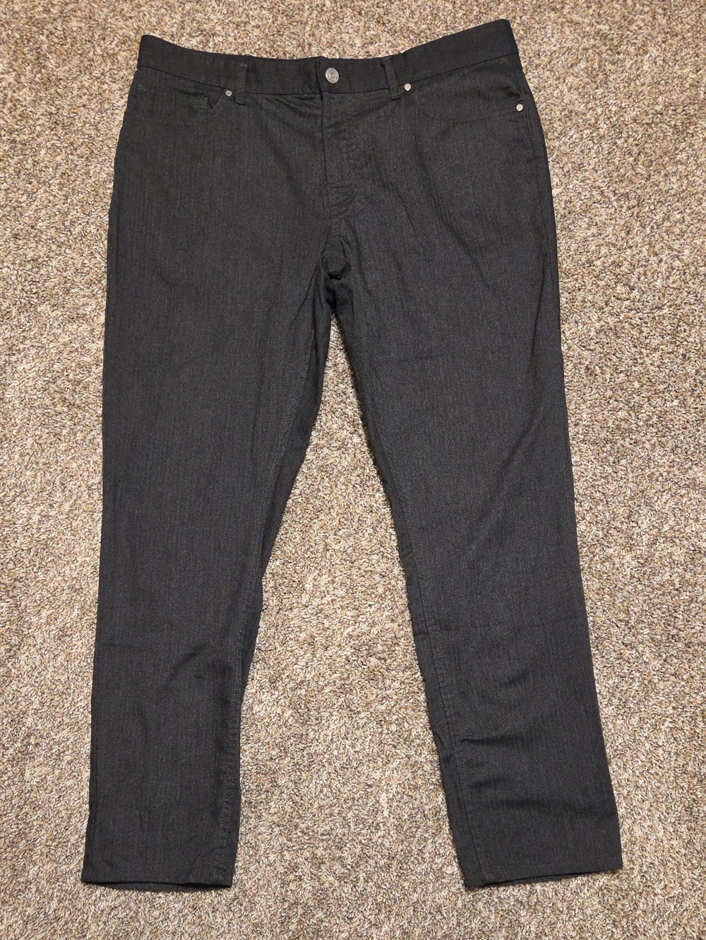 MICHAEL KORS Parker Slim Fit Pant - Charcoal Herringbone